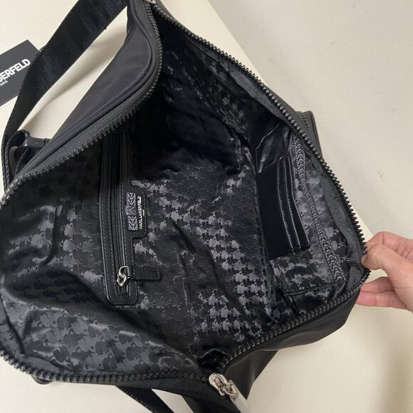 KARL LAGERFELD Paris Voyage Sling Backpack Black - LARGE main image 5